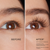 Image of woman's eyelashes before and after using RevitaLash Advanced Eyelash Conditioner with an increased natural curl
